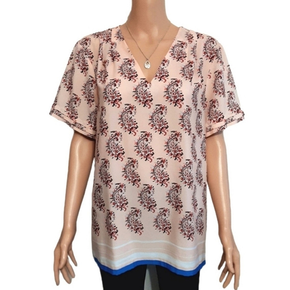 Banana Republic Oriental Blouse Womens Large